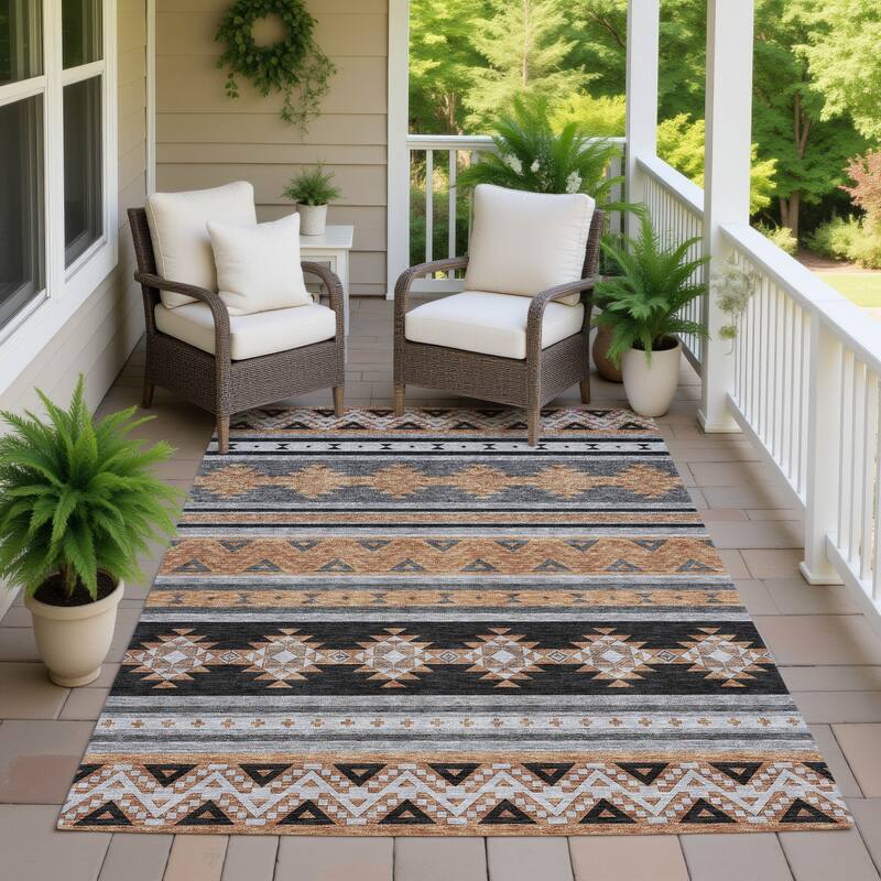 Machine Washable Indoor/ Outdoor Global Heston Chantille Rug
