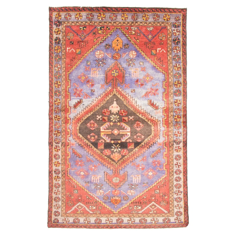 ECARPETGALLERY Hand-knotted Andelz Blue Wool Rug - 4'1 x 6'8