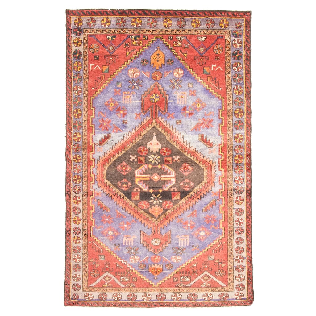 ECARPETGALLERY Hand-knotted Andelz Blue Wool Rug - 4'1 x 6'8