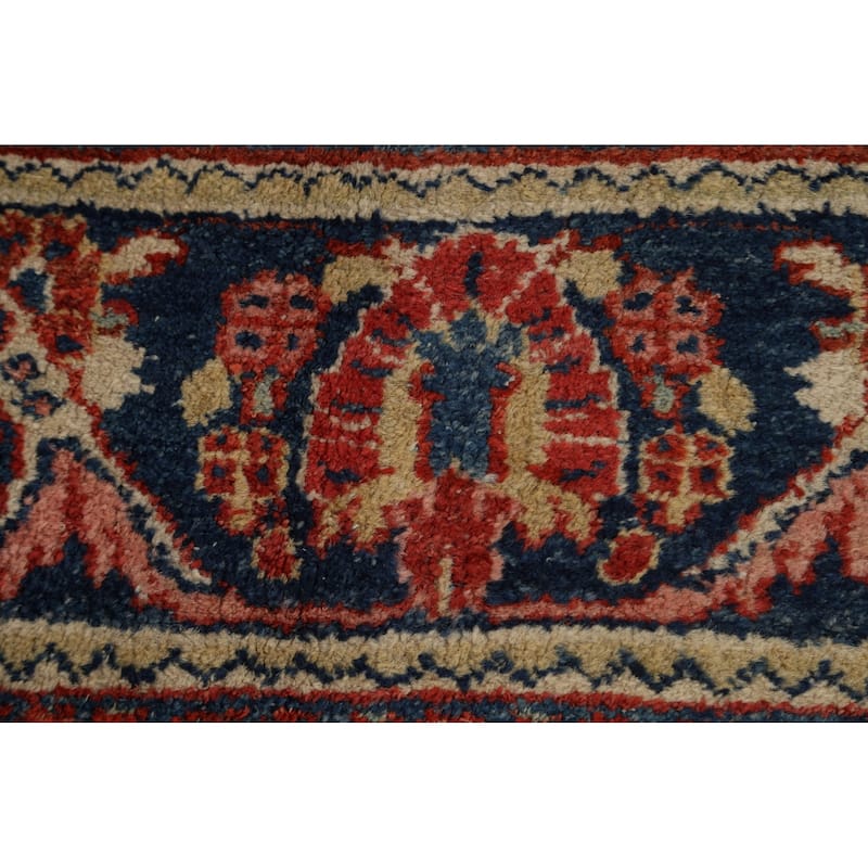 Antique Floral Traditional Mahal Persian Area Rug Handmade Wool Carpet - 7'10" x 11'1"