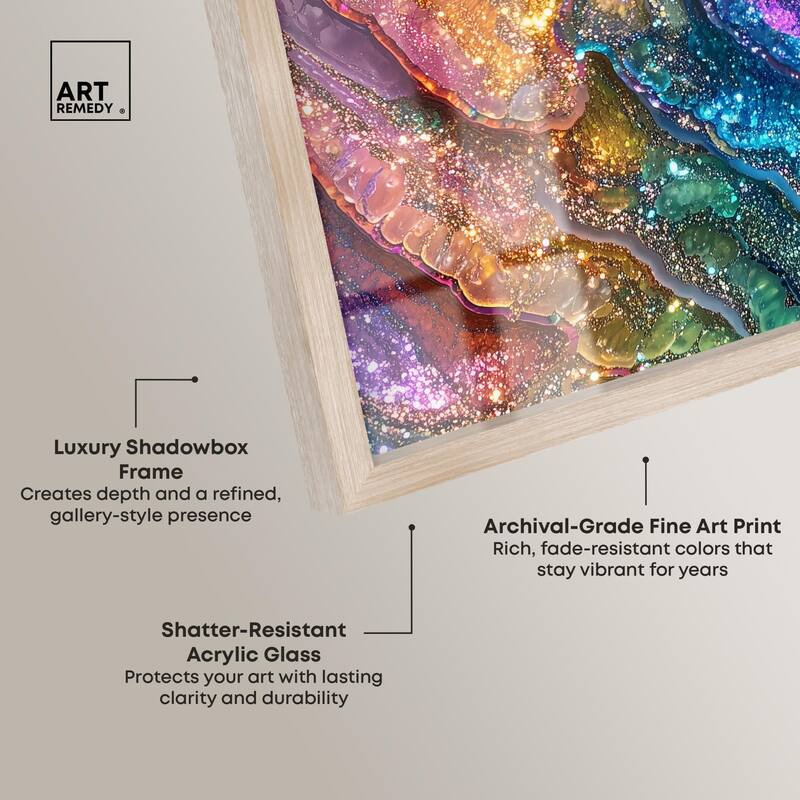 Glittering Spectrum I Shadowbox by Art Remedy