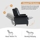 preview thumbnail 16 of 67, HULALA HOME Cigar Mid-century Modern Genuine Leather Recliner with Solid Wood Legs and Nailhead Trim