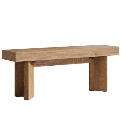 Farmhouse Wooden Dining Bench, 47" Indoor Kitchen Table Bench
