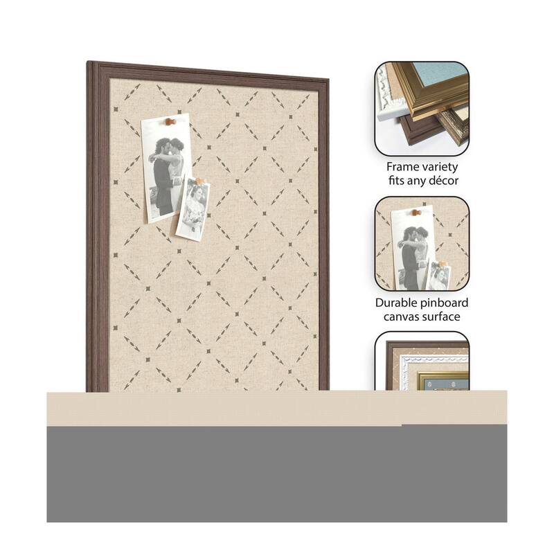 Kate and Laurel Pinboard Green Lattice Print