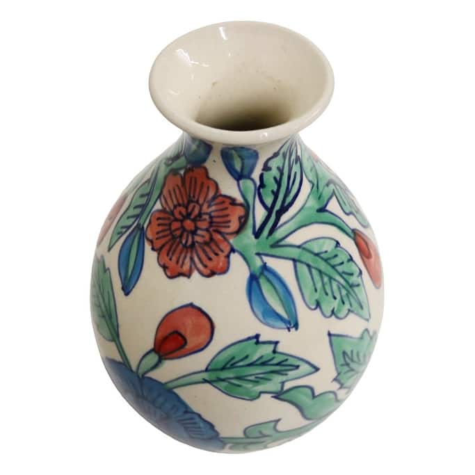 Home&Manor Ceramic Bottle Vase Multicolor