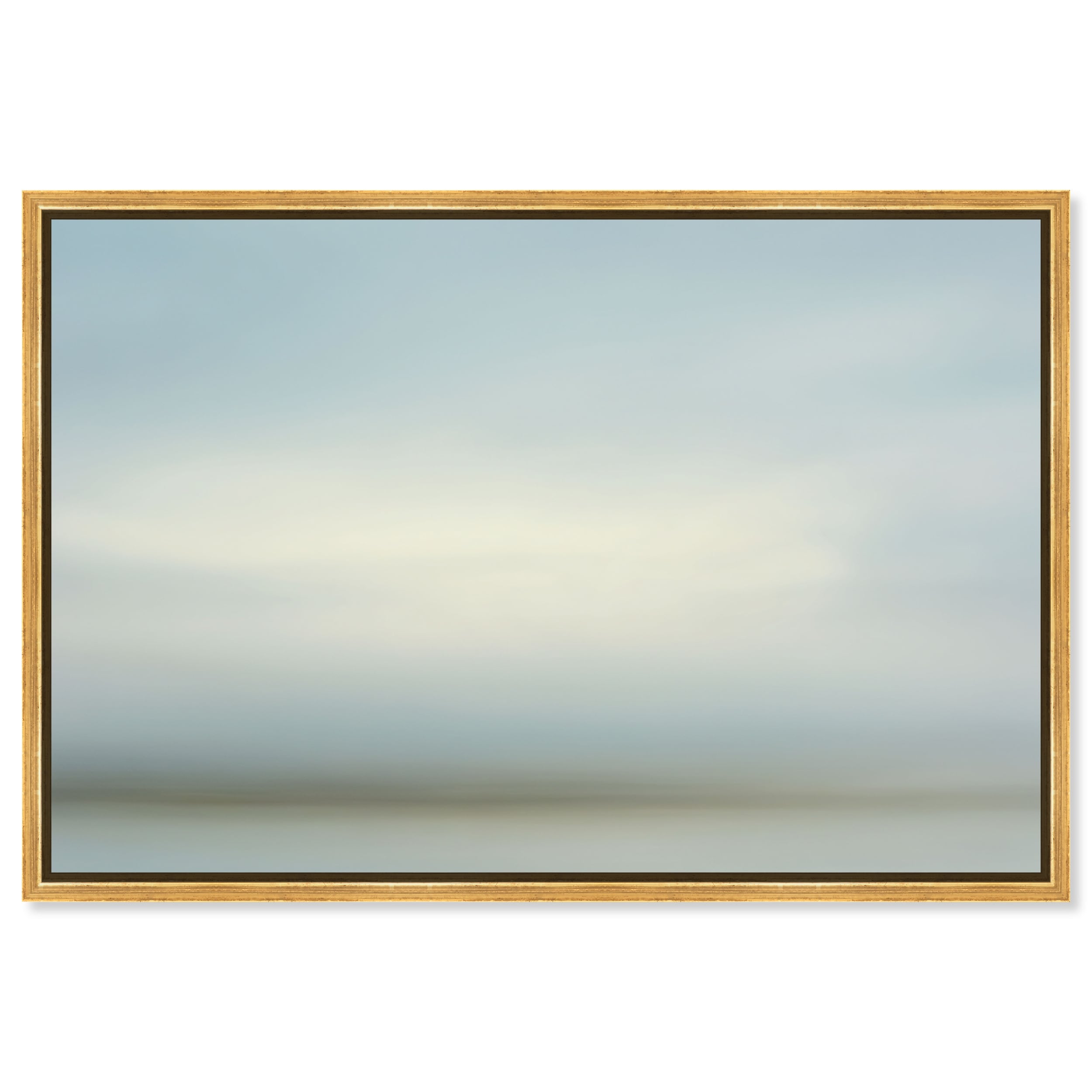 Frozen Dawn Gold Boho Wall Art Framed Canvas Print by Art Remedy