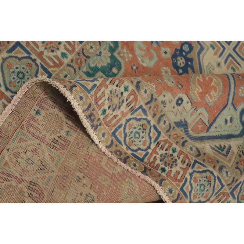 Hand Knotted Oriental 100% Wool Carpet Traditional Medallion Oranges & Rust Tabriz Area Rug - 6' 6'' X 4' 6''