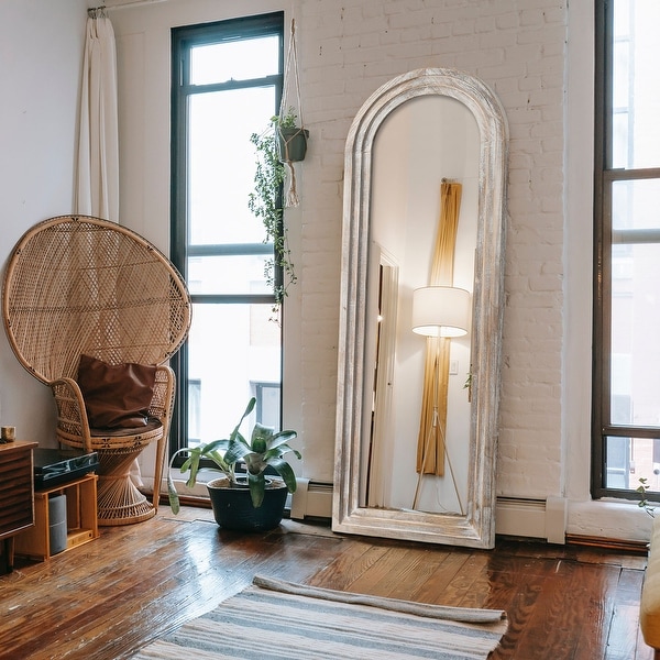Light wood floor mirror cheap
