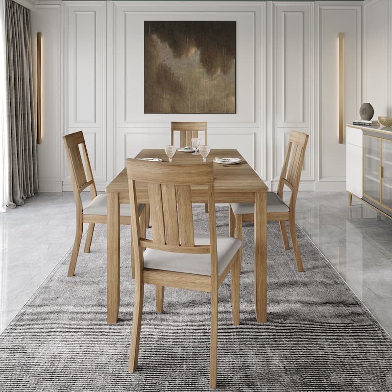 CraftPorch Classic 5-piece Wooden Dining Set