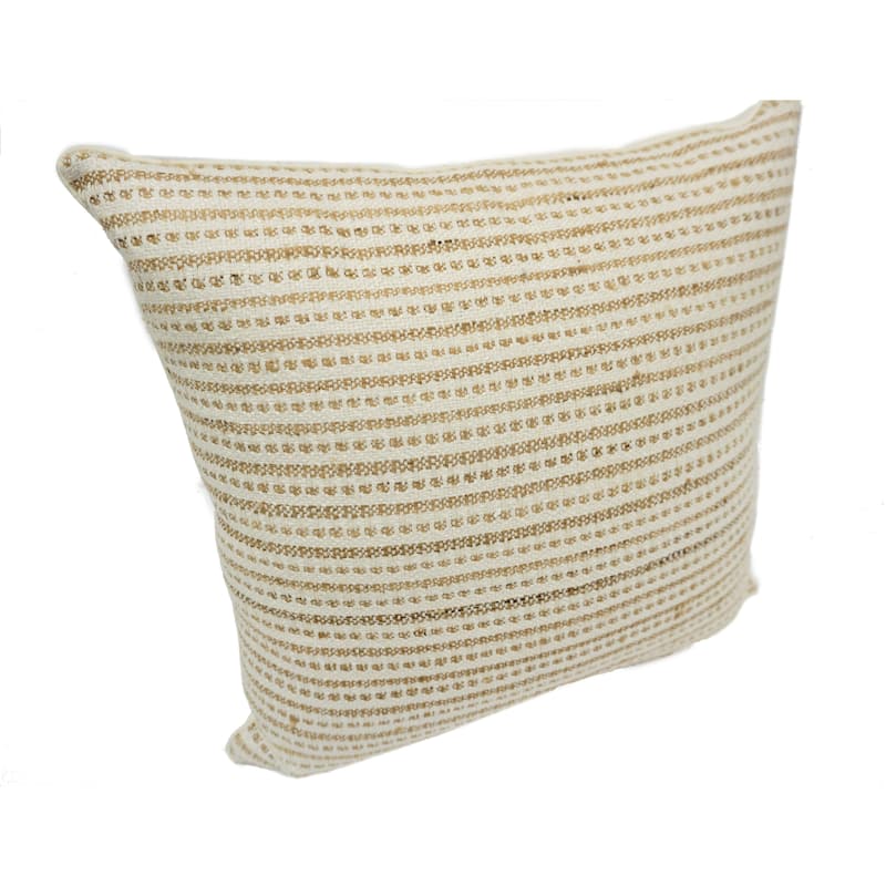 Home&Manor Bastam Vintage Raw Silk Pillow 18"