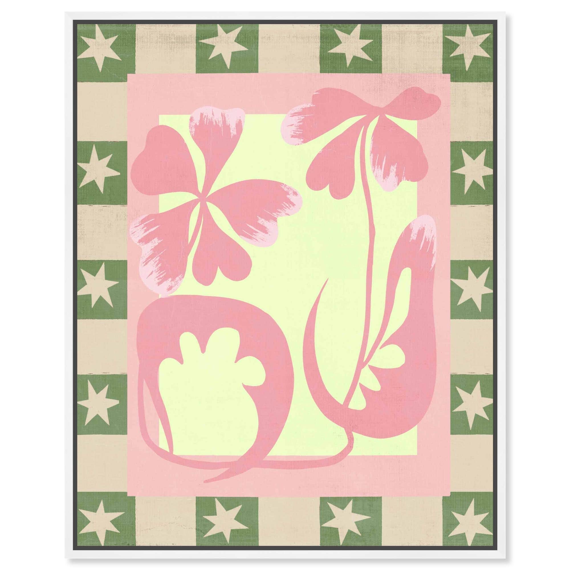 Abstract Garden II Boho Floral Art Framed Canvas Print by Notoriart