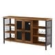 preview thumbnail 4 of 26, Hazelnut Brown Wine Bar Cabinet with Racks & Stemware Holder