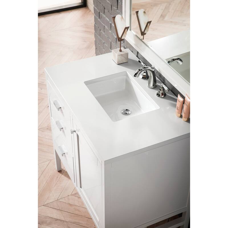 James Martin Vanities Addison 36" Single Vanity, Glossy White
