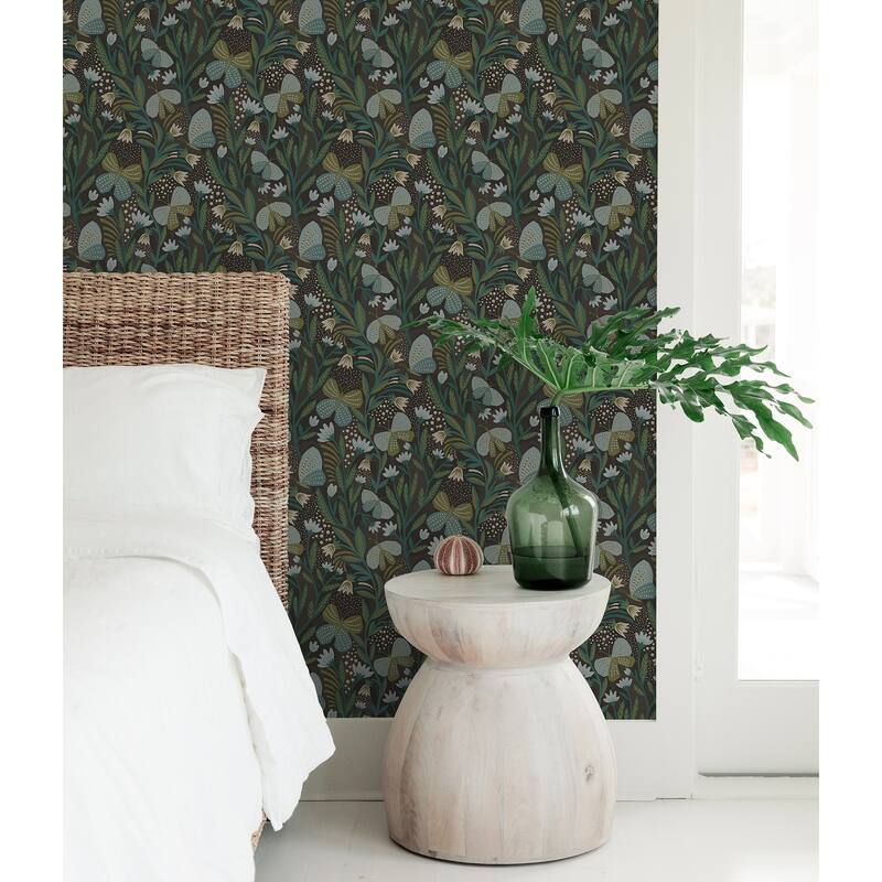 Pip & Lo Chocolate Papillon Flutter Peel & Stick Wallpaper