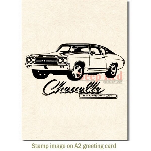 Deep Red Stamps VW Bug Rubber Cling Stamp