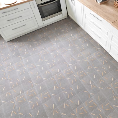 Merola Tile Komi Maolan Antracita 7-7/8" x 7-7/8" Porcelain Floor and Wall Tile
