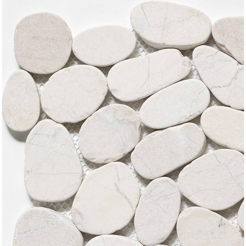 Sliced Pebble 11 in. x 11 in. Mesh-Mounted Mosaic Wall and Floor Tile