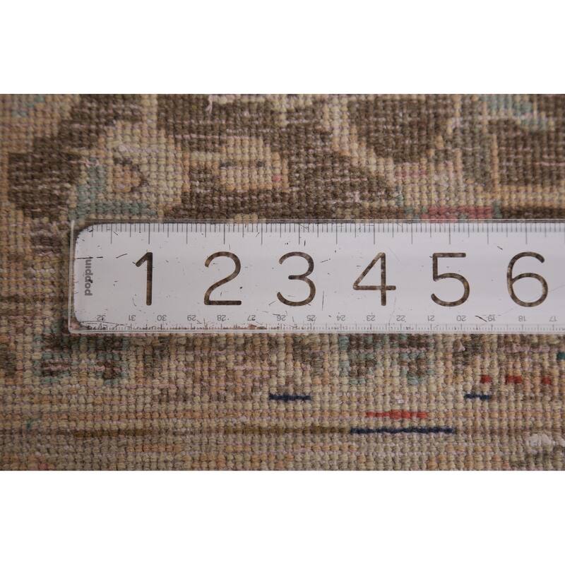 Mashad Persian Vintage Large Rug Hand-Knotted Oriental Wool Carpet - 9'9"x 13'8"