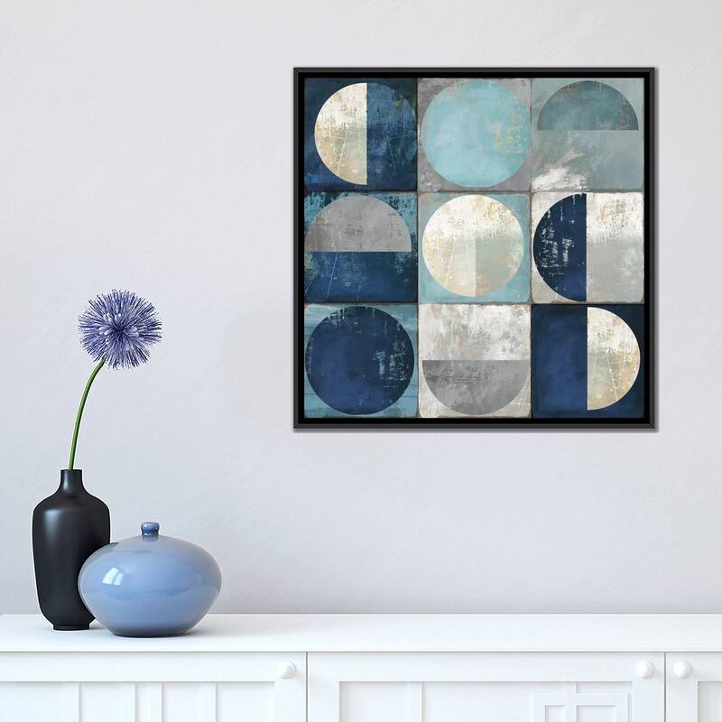iCanvas "Teal Crescent" by Tom Reeves Framed Canvas Print