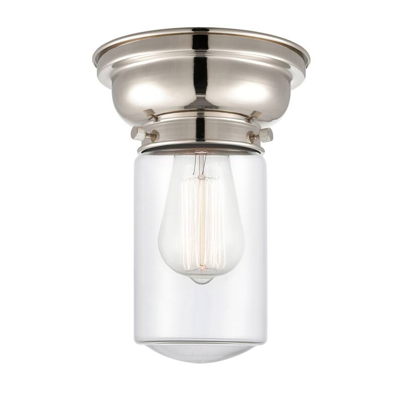 Innovations Lighting Dover 6" Wide Convertible Flush Mount Ceiling - Polished Nickel / Clear