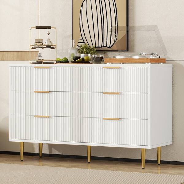 knee length dresses for ladies Luxenhome Mid-Century Modern Wave 4-Drawer 31.5-Inch Wide Accent Chest main image 0