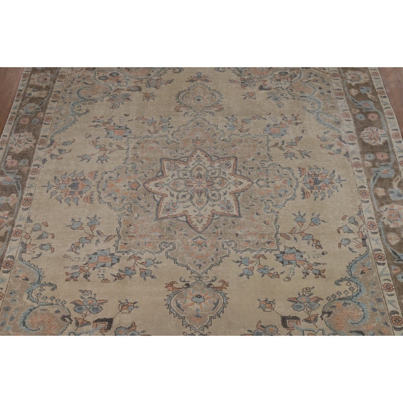 Tabriz Persian Area Rug Oriental Hand-Knotted Wool Carpet - 8'3"x 10'8"