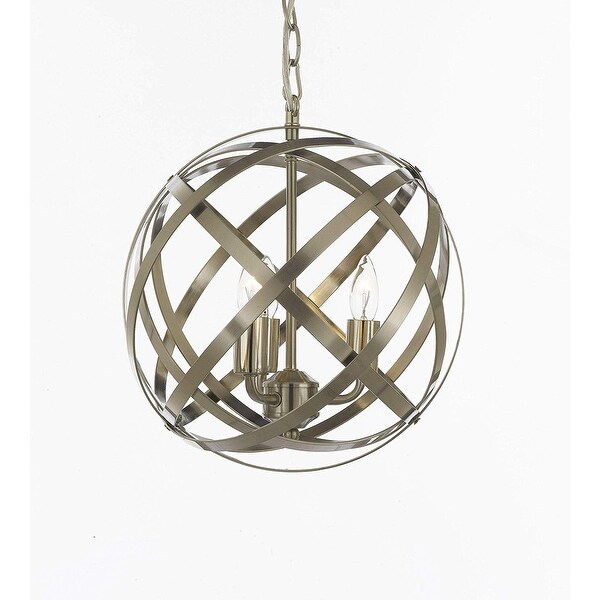 Contemporary Brushed Silver 3 Light Orb Chandelier Pendant Contemporary Brushed Silver 3 Light Orb Chandelier Pendant Lighting
