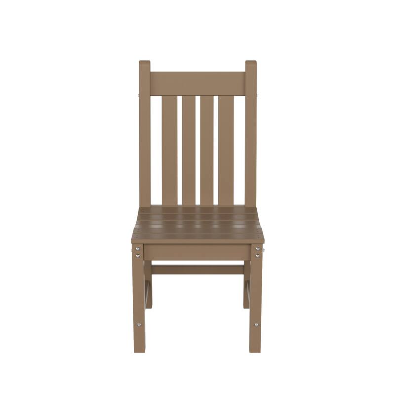 Laguna Hdpe All Weather Outdoor Patio Dining Chair - Weathered Wood