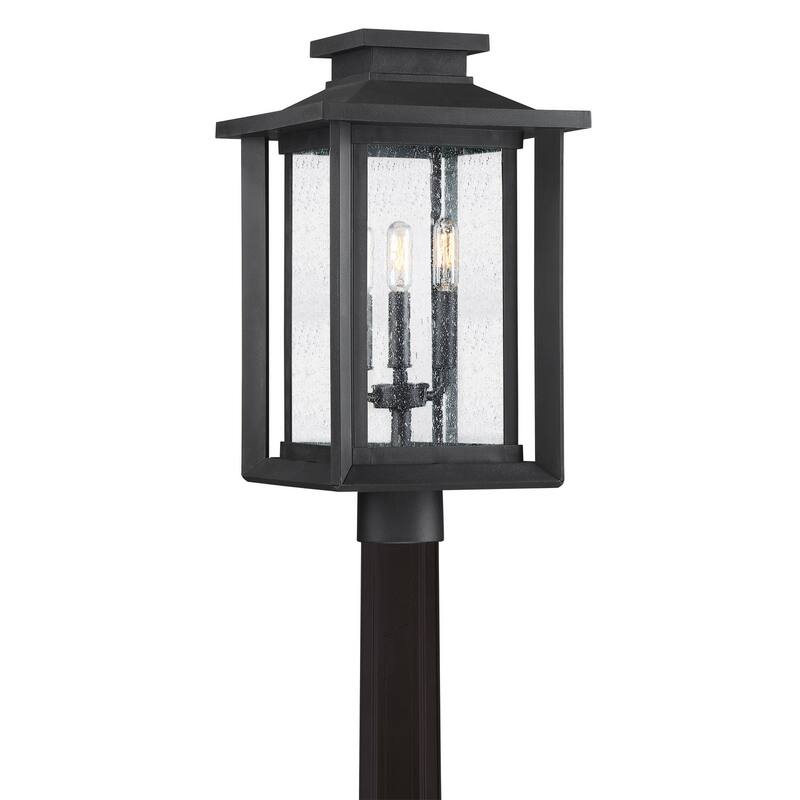 Wakefield 3-Light Outdoor Post Lantern in Earth Black