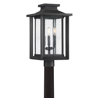 Wakefield 3-Light Outdoor Post Lantern in Earth Black