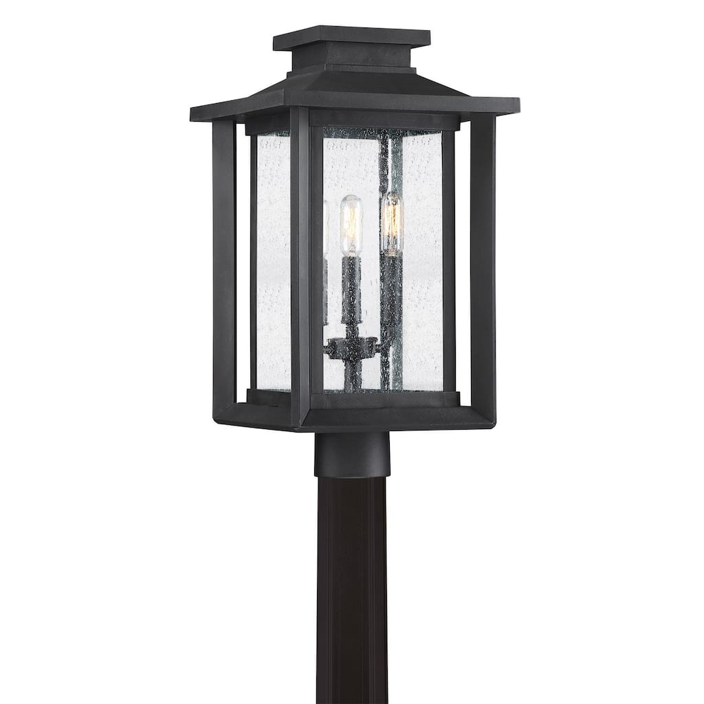 Wakefield 3-Light Outdoor Post Lantern in Earth Black