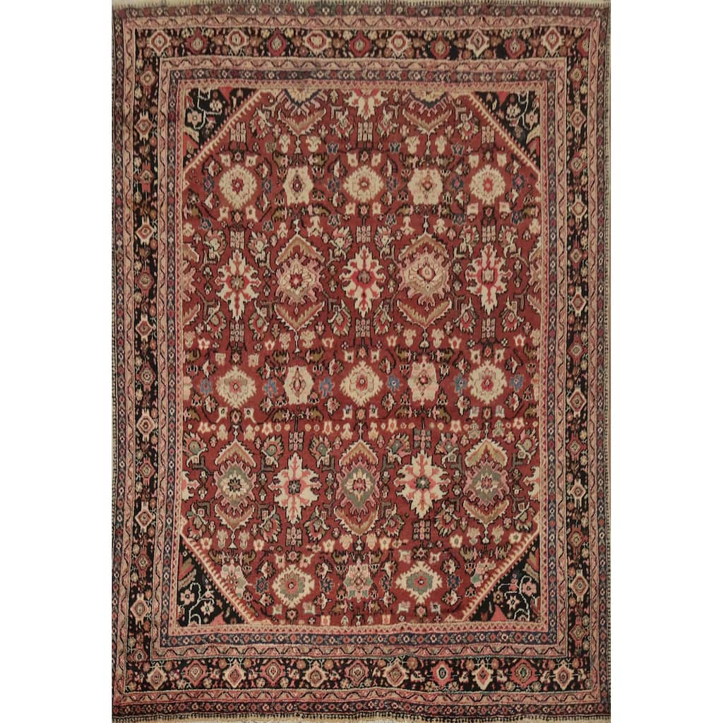 Hand Knotted Oriental 100% Wool Carpet Traditional Floral Oranges & Rust Mahal Area Rug - 12' 0'' X 10' 3''