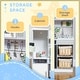 preview thumbnail 8 of 7, Qaba Play Kitchen, Kids Kitchen Playset, Pretend Play Toy Kitchen with Lights & Sounds, Running Water