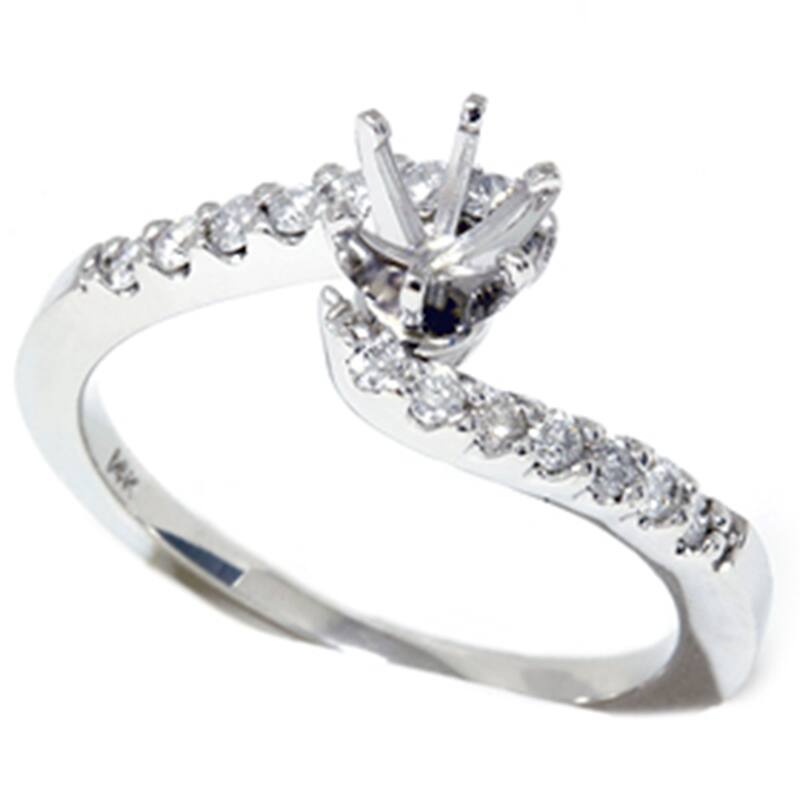 1/4ct Diamond Engagement Ring White Gold Setting