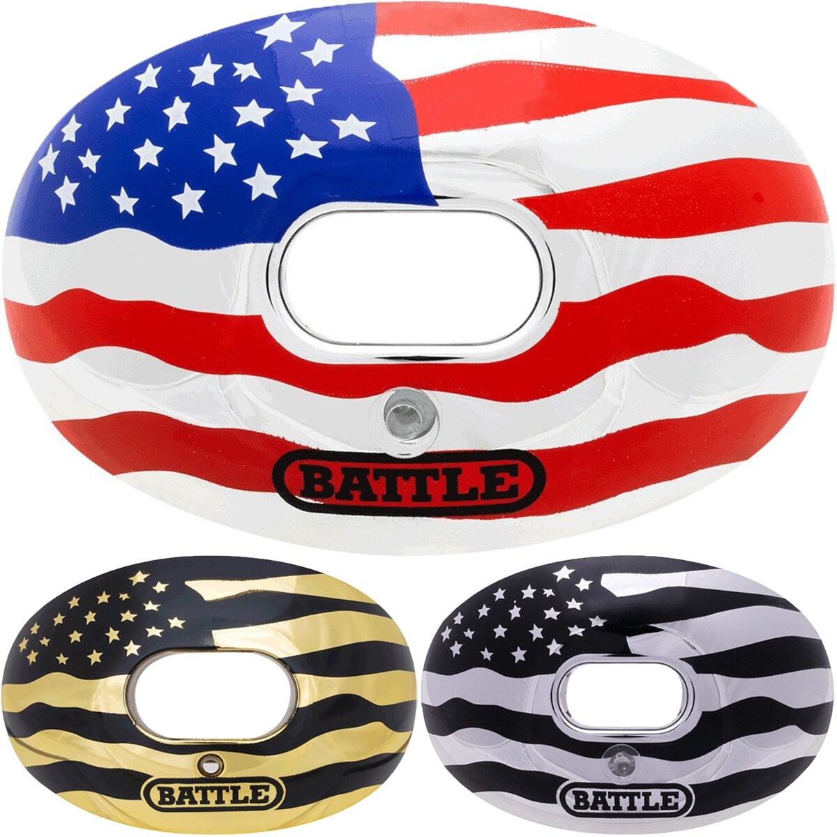 Shop Battle Sports Science Chrome American Flag Lip Protector