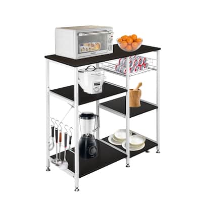 35.5" Kitchen Baker's Rack 3-Tier Microwave Stand Dark Brown