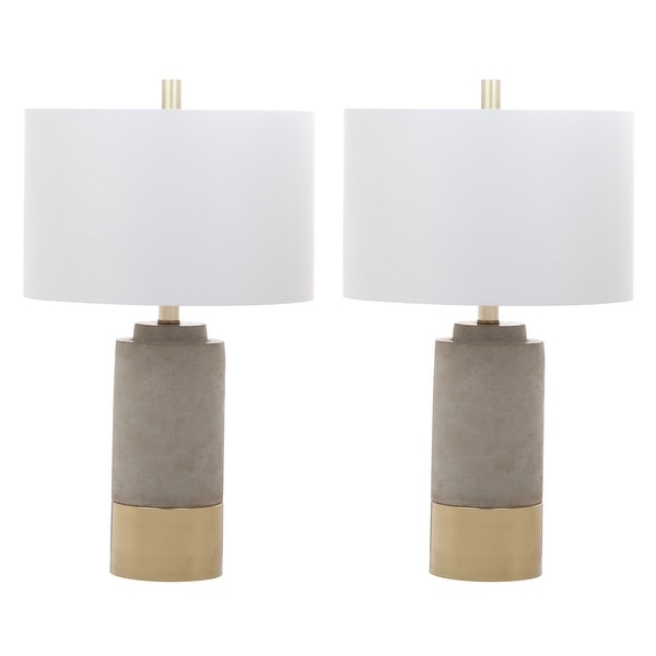Safavieh Lighting 24-inch GreyTable Lamps (Set of 2) - 14" x 14" x 24". Opens flyout.