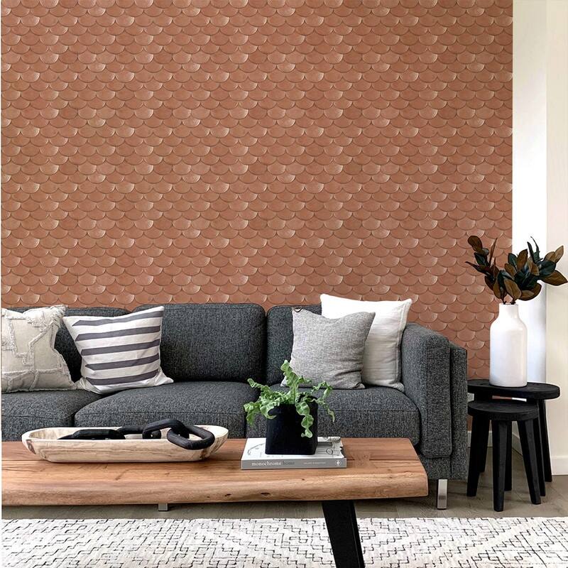 Tempaper Brass Belly by Genevieve Gorder Peel and Stick Wallpaper