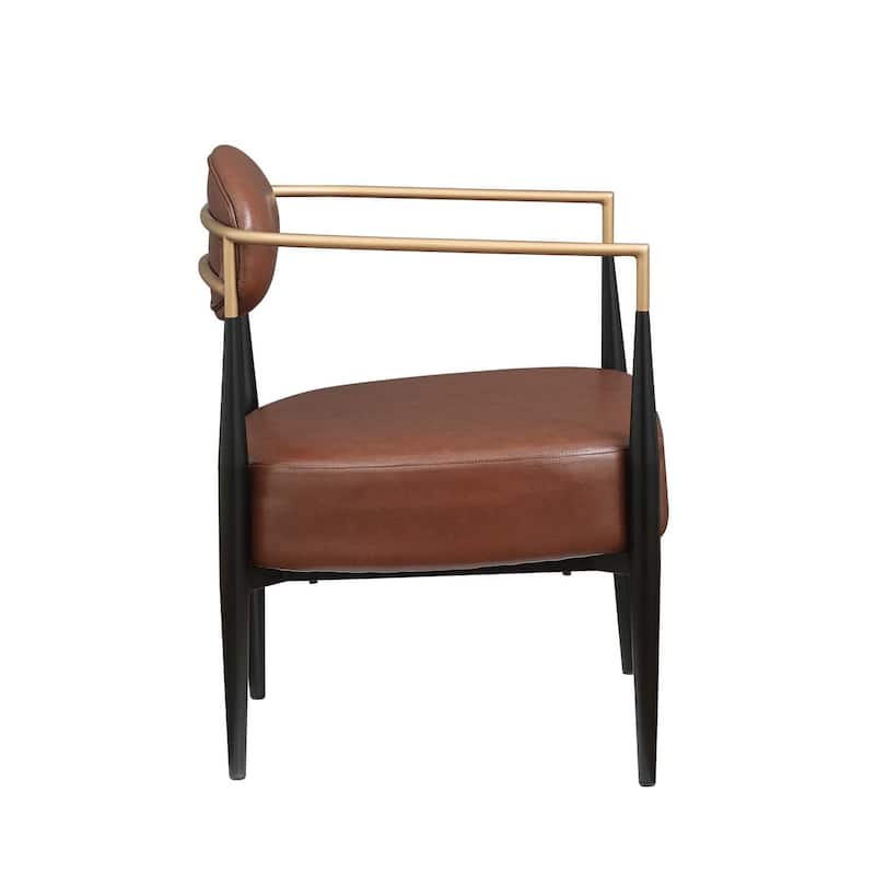 Boucle Dining Chair Living Room Chair with Thickened Plush Seat Cushion and Sleek Metal Frame