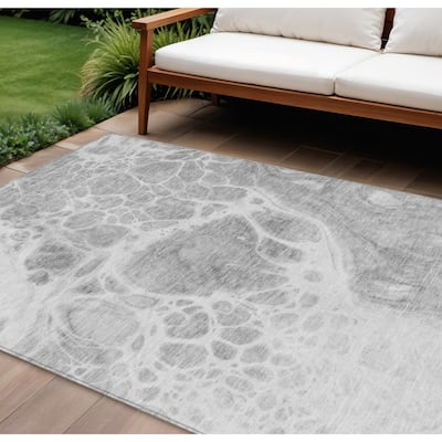 HomeRoots Nautical Transitional Rectangle Outdoor Rug