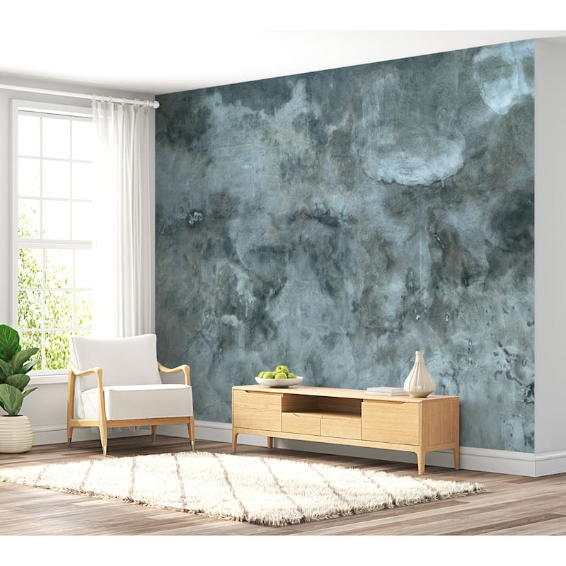 Peel & Stick XXL Wall Mural Stormy Nights Concrete Removable Wallpaper 192"Wx110"H Bed