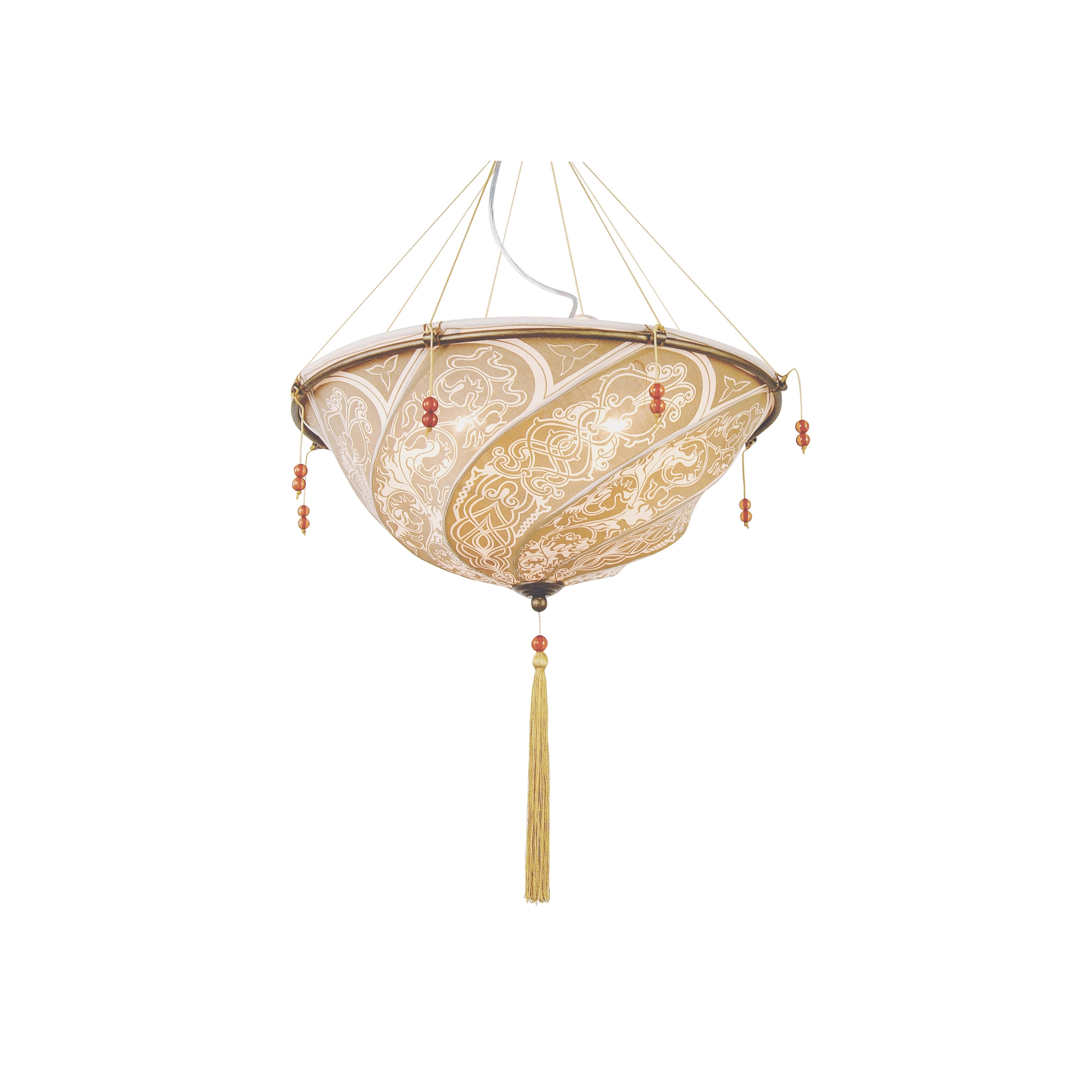 4-Light Plain Fabric Lighting Fixture