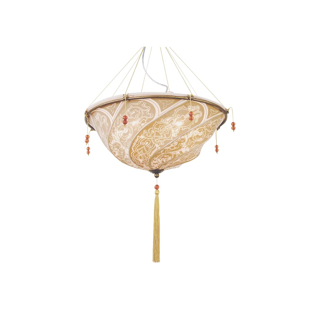 4-Light Plain Fabric Lighting Fixture