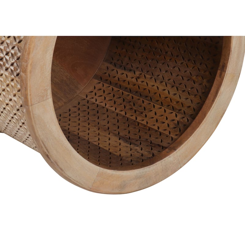 Sumter 23-inch Diameter Mango Wood Drum Coffee Table