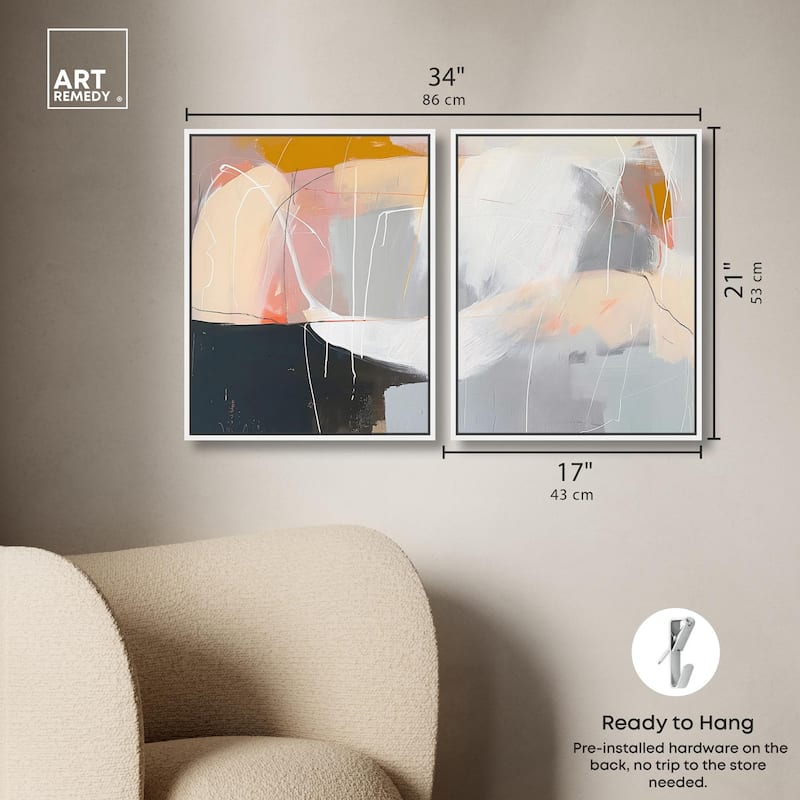 California in Haze Canvas Set of 2 by Art Remedy