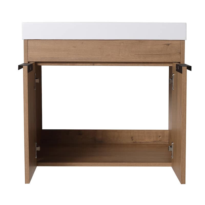 BNK 24"/30"/36" Single Sink Bathroom Vanity with Soft Close Door, Modern Floating Vanity