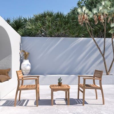 Lifestyle Garden 3pc Outdoor Patio Teak Bistro Set