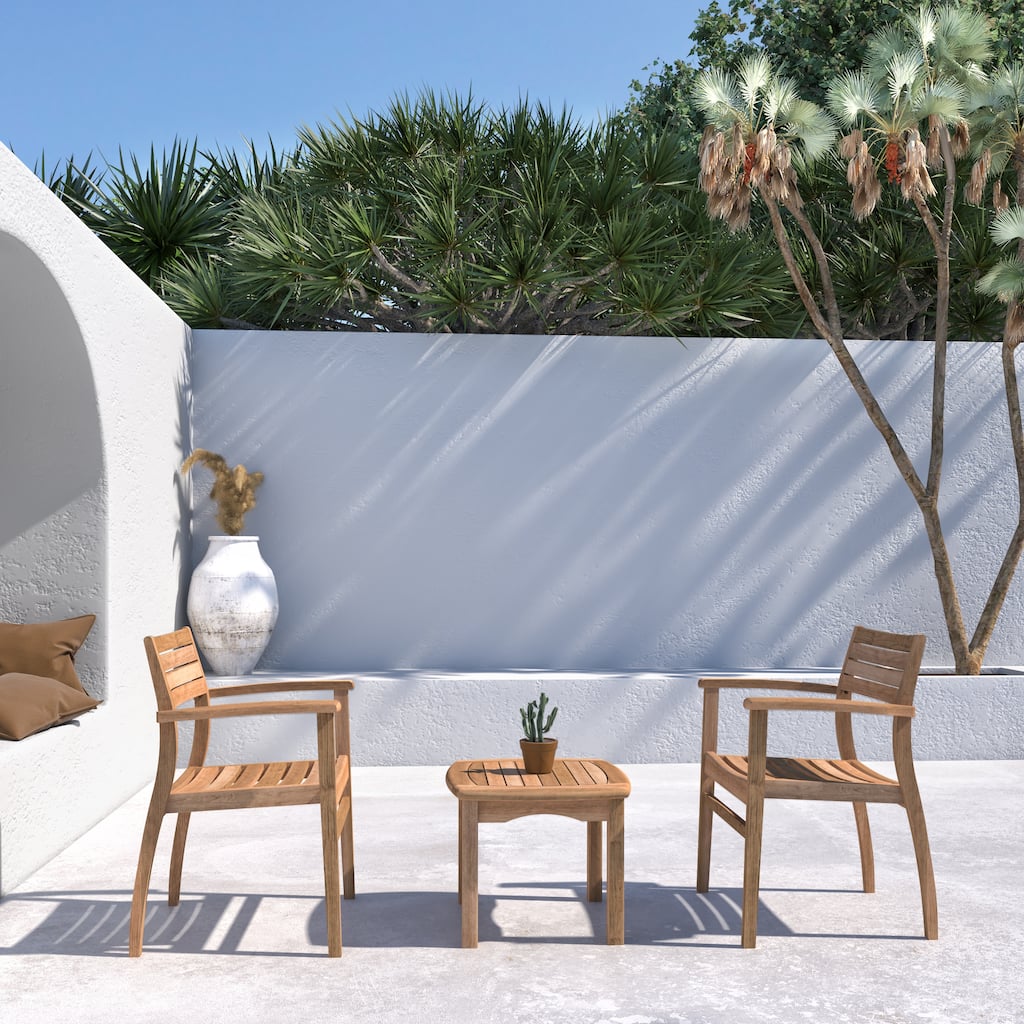 Lifestyle Garden 3pc Outdoor Patio Teak Bistro Set