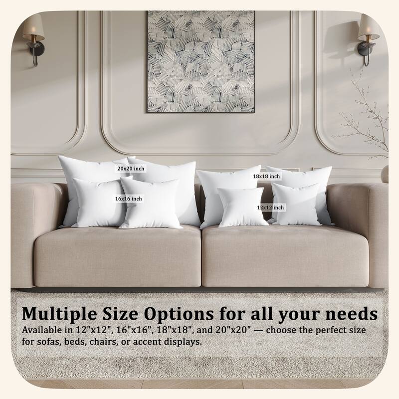 CraftPorch Minimalist 20" Decorative Pillow Inserts