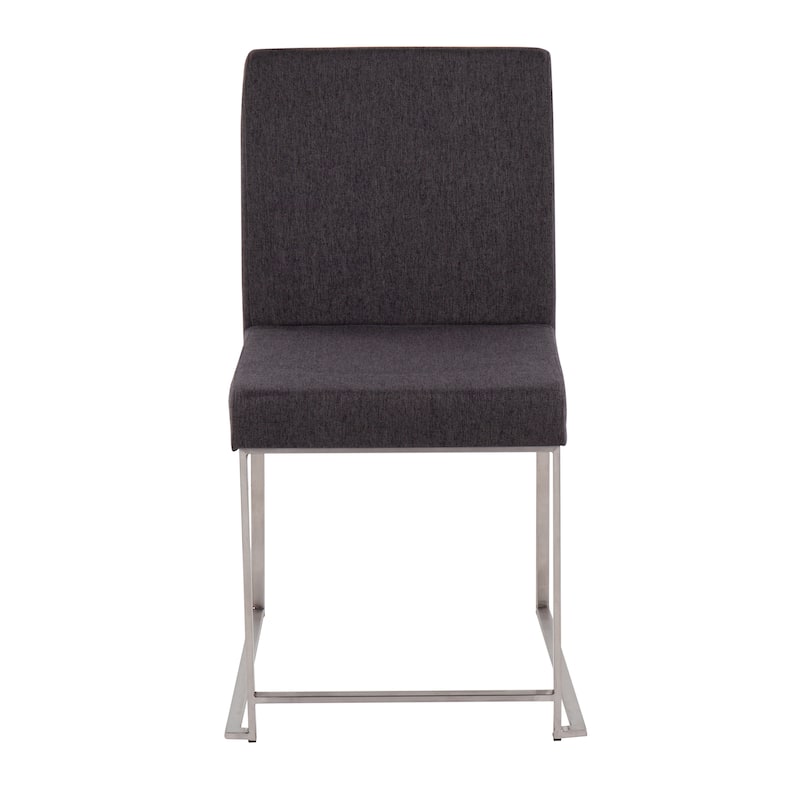 Silver Orchid Forrest High Back Stainless Steel Dining Chair (Set of 2)